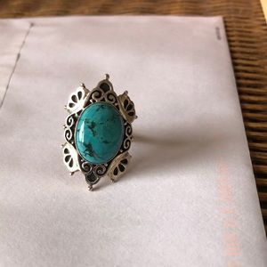 Turquoise silver ring